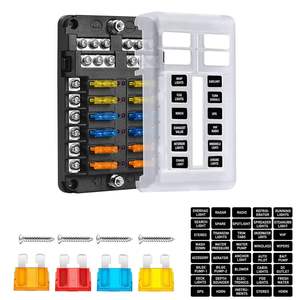 Caja de Fusibles Multivía para Vehículos y Barcos, Portafusibles Positivo y Negativo de 12 Vías, Modificación de Circuito con <span class=keywords><strong>Chip</strong></span> LED para Toyota, 1 Año de Garantía - Product Image 3