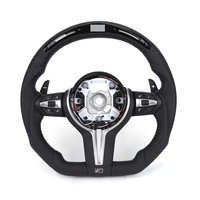 Volant personnalisé pour BMW M3 M5 F06 F10 F11 F13 F15 F16 F20 F21 F25 F30 F36 F22 F90 Style M Cuir Fibre de carbone LED