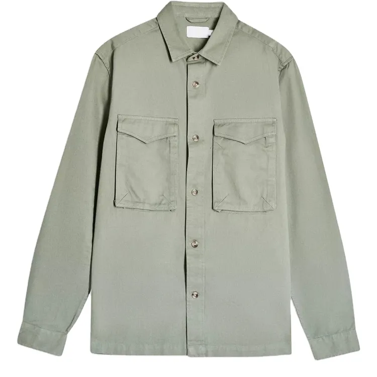 Classic collar casual style overshirt fit men cotton shirts for wholesale casual shirts