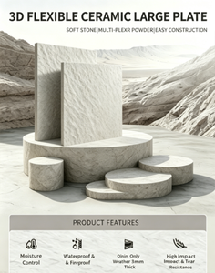 Panneau de pierre souple en travertin, texture naturelle, flexible, imperméable, pour les murs courbes et la rénovation des façades extérieures - Product Image 5
