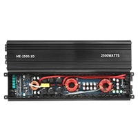 Amplificateur de Puissance Audio Embarqué Classe D 2500W RMS, Mono, Impédance 1 Ohm, avec Filtres Actifs