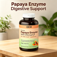 Comprimés Digestifs Premium Enzyme de Papaye avec Chlorophylle Favorisent une Digestion Saine et un Confort Intestinal pour le Bien-être Quotidien