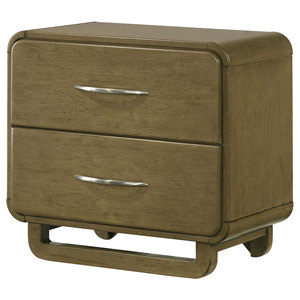 Tully Nutmeg 2-<b>drawer</b> Nightstand Wood <b>Storage</b> <b>Drawer</b> Bedroom Furniture - Product Image 3