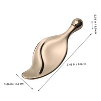 Rouleau de massage facial en métal en forme de feuille avec logo personnalisé, gratteur de beauté à boule unique