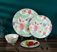Assiettes de table biodégradables en bambou, 24 pièces, sans BPA, fibre de bambou naturelle, assiettes/plats à Pizza, vaisselle à Dessert