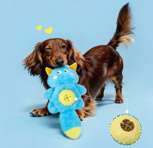 Juguete de peluche con sonido para perros, dispensador de comida, juguete masticable para mascotas, para limpiar los dientes, dispensador lento de comida, juguete interactivo para cachorros, juguete olfativo - Product Image 6