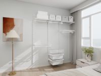 Kit d'organisation mural modulaire robuste pour placard, étagère métallique personnalisable pour dressing