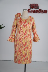Nouvelle Arrivée 2026 : Robe Unique Grande Taille pour Femme au Design Tendance avec Tissu Brocart de Haute Qualité - Product Image 6