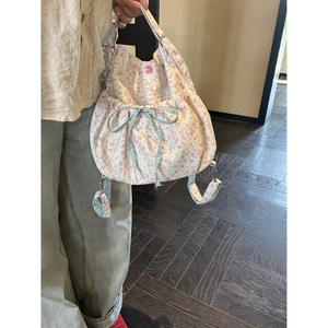 Ngọt Ngào Cung Hoa Của Phụ Nữ Vai Túi Ba Lô Công Suất Lớn Phụ Nữ Crossbody Túi Giản Dị Đại Học Cô Gái Túi Xách Xô Tote - Product Image 2