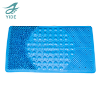 Tapis de bain multifonctionnel en PVC de couleur vive, avec massage par bulles d'air, pour baignoire, durable