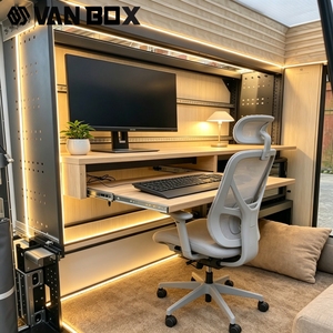 Intérieur de bureau mobile modulaire pour <span class=keywords><strong>fourgons</strong></span>, système d'espace de travail portable pour les équipes de services et de travaux publics - Product Image 3