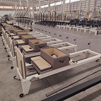 Meilleur prix pour un reformer Pilates à cadre blanc pour usage domestique, en alliage d'aluminium, livraison rapide pour studio de Pilates et salle de sport