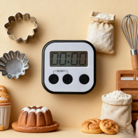 Timer Dapur Digital Mini Warna-warni dengan Magnet Kuat dan Lubang Gantung, Tombol Start Stop, Penghitung Mundur Elektronik, Penghitung Naik, Kubus Fokus Belajar