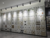 Carreaux de sol en céramique mate au design moderne, à bords droits, motif carré noir et blanc