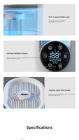 Humidificateur ultrasonique Haoqi, stérilisation, grande capacité, faible bruit, télécommande, éclairage LED, design portable pour la maison et le bureau