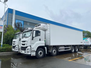 Camion de transport frigorifique 12 roues 4 essieux pour fruits de mer et viande congelés, véhicule de fret isotherme à vendre - Product Image 4