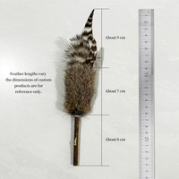 Jouet pour chat en fourrure de lapin personnalisé OEM, baguette interactive pour chat en plumes naturelles, jouet de stimulation pour animaux de compagnie, vente en gros