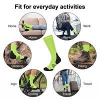 Chaussettes de compression personnalisées, chaussettes de compression sportives pour hommes et femmes, circulation sanguine, course à pied, marathon, basketball, soutien à la récupération, OEM