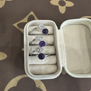 Bagues en argent ajustables avec cristaux <span class=keywords><strong>de</strong></span> pierres précieuses, pierres <span class=keywords><strong>de</strong></span> guérison, pierres <span class=keywords><strong>de</strong></span> <span class=keywords><strong>lune</strong></span> bleues naturelles rondes, en vente - Product Image 4