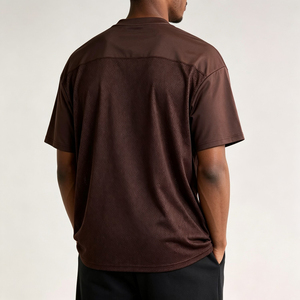 Camisetas deportivas personalizadas con cuello en V para hombre, estilo atlético, con estampado en relieve, para fútbol, béisbol, baloncesto, camisetas de malla. - Product Image 2