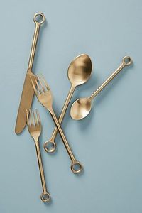Ensemble de couverts en métal faits à la main de luxe pour une table élégante et une collection de vaisselle et de décoration pour hôtels et restaurants - Product Image 3