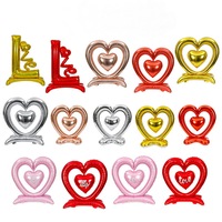 Ballon en forme de cœur, ballon en feuille d'aluminium pour la Saint-Valentin, mariage, fête LOVE, décoration