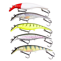 Leurre Artificiel Coulant pour Brochet 15cm/37g, Jerkbait Rigide en ABS, Design Réaliste, pour Achigan, Truite, Brochet, Leurre Flottant en Eau Profonde