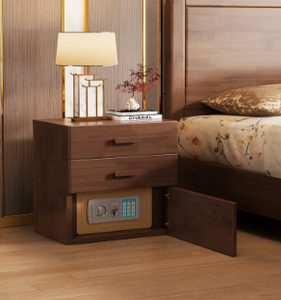 Coffre-fort de bureau en bois massif, antivol, ignifuge, pour le stockage d'argent et de documents en entreprise ou en magasin - Product Image 2