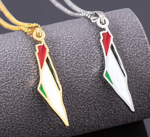 Nuevo Collar con Colgante <span class=keywords><strong>de</strong></span> Mapa <span class=keywords><strong>de</strong></span> Israel, Bandera Palestina, Joyería Triangular, Cadena <span class=keywords><strong>de</strong></span> Aleación <span class=keywords><strong>de</strong></span> Cobre Individual, Chapado en <span class=keywords><strong>Oro</strong></span> <span class=keywords><strong>de</strong></span> 18K, Unisex - Product Image 4