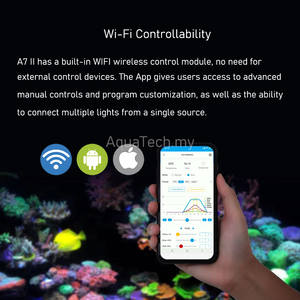 A7 II 100W WiFi App Phone Control Dimmable Full Spectrum Saltwater Marine LED Reef <span class=keywords><strong>Aquarium</strong></span> Light à vendre - Product Image 5