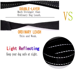 <span class=keywords><strong>Laisse</strong></span> pour <span class=keywords><strong>chien</strong></span> Nibao réfléchissante, absorbant les chocs, double rembourrage en néoprène, deux poignées, bungee - Product Image 4