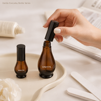 Flacons de parfum en verre ambré en forme de poire, 10 ml, 20 ml, 30 ml, 50 ml, 100 ml, vaporisateur rechargeable à fine brume, contenants cosmétiques