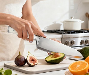 15-Piece High Carbon Stainless Steel Blade <b>Knife</b> Block <b>Set</b> Home Use Natural Wood Block Chef <b>Knife</b> <b>Set</b> Built-In Sharpener - Product Image 4