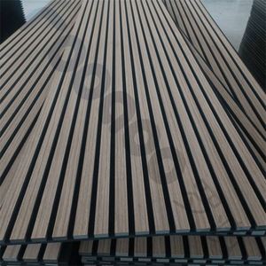 Décoration intérieure Akupanel Office Studio Décorations murales en bois mdf Plafond Panneaux muraux 3D cannelés Panneaux muraux acoustiques - Product Image 4