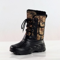 Bottes de neige imperméables mi-mollet pour homme en tissu Oxford noir, idéales pour l'extérieur, la pêche, la cuisine, grandes tailles, collection hiver transfrontalière