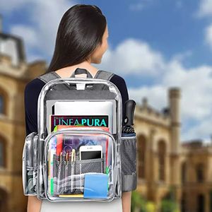 Mochila Transparente de PVC Impermeable Personalizada para Mujer, Mochila Transparente de PVC - Product Image 4