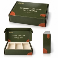 Boîte d'expédition pliable personnalisée en carton ondulé brillant pour l'entretien des chaussures