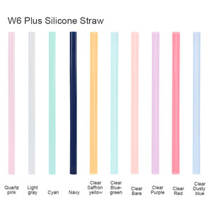 Foldable Silicone <b>Straws</b> <b>Reusable</b> Portable Milk Tea <b>Straws</b> Easy To Clean Straight Pipe W6 Small Plus Max Size - Product Image 5
