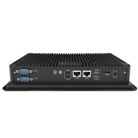 PC à écran tactile industriel sans ventilateur de 10.1 pouces avec RJ45 RS232 | Ordinateur tout-en-un intégré Linux