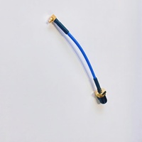 Assemblage de câble RF ODM SMA femelle vers connecteur RF à angle droit femelle SMPM utilisé pour connecter l'assemblage de câble semi-acier KTR086 RG405