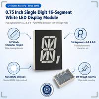 Pantalla LED de 16 Segmentos de 0.75 Pulgadas, Luz Blanca Nítida, Indicador Alfanumérico para Sistemas de Audio de Alta Fidelidad, Precio de Fábrica