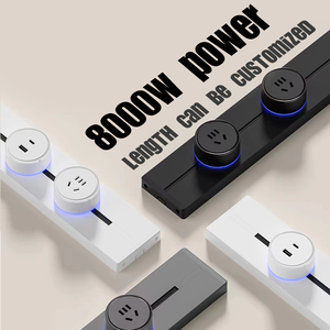 인기있는 표면 벽 전원 트랙 소켓 3M 주방 스마트 숨겨진 전원 영국 소켓 USB 트랙 소켓 - Product Image 1