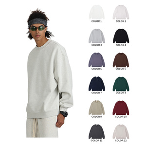 เสื้อฮู้ดโอเวอร์ไซส์ผ้าฝ้ายแท้ 100% สไตล์วินเทจ สำหรับฤดูหนาว สไตล์สตรีท  สามารถปรับแต่งโลโก้ได้ - Product Image 1