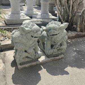 Statua di Cane Fu in Pietra Cinese di Alta Qualità, Sculture di Leoni Foo Dog in Vendita, <span class=keywords><strong>Altezza</strong></span> 37cm - Product Image 1