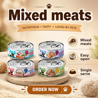 MAIDOU Nourriture humide pour chat riche en protéines, 100% satisfaction, boîte de 85g, ingrédients naturels, nourriture pour animaux en conserve