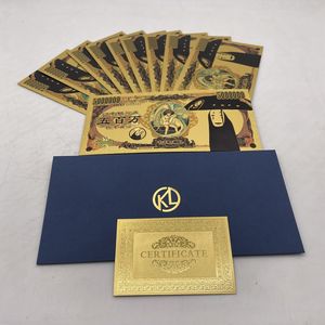 <span class=keywords><strong>Promotion</strong></span> célèbre Japon Spirited Away cinq millions de yens feuille d'or plaqué anime <span class=keywords><strong>billet</strong></span> de banque pour les fans - Product Image 4