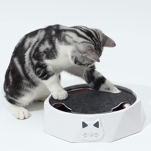 Giocattolo Interattivo Elettrico per Gatti con Piattaforma Girevole, 2 Velocità Regolabili, Gioco Automatico <span class=keywords><strong>Puzzle</strong></span> Cattura Topo, Accessori per Animali Domestici - Product Image 3