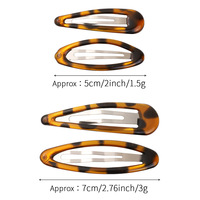 Barrettes à cheveux BB en écaille de tortue imprimé léopard, peinture à l'huile, barrettes latérales pour franges, accessoires capillaires vintage ambre pour enfants, vente en gros