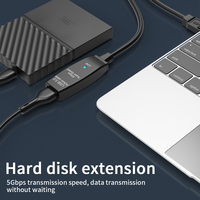 Câble d'extension actif USB 3.0 DFX 10m Noir Mâle-Femelle Blindé avec indicateur LED Gaine PVC Port d'alimentation CC Caméra VR