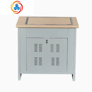 Support de moniteur motorisé moderne en métal blanc, pour salles informatiques, multimédias et de formation scolaire - Product Image 6